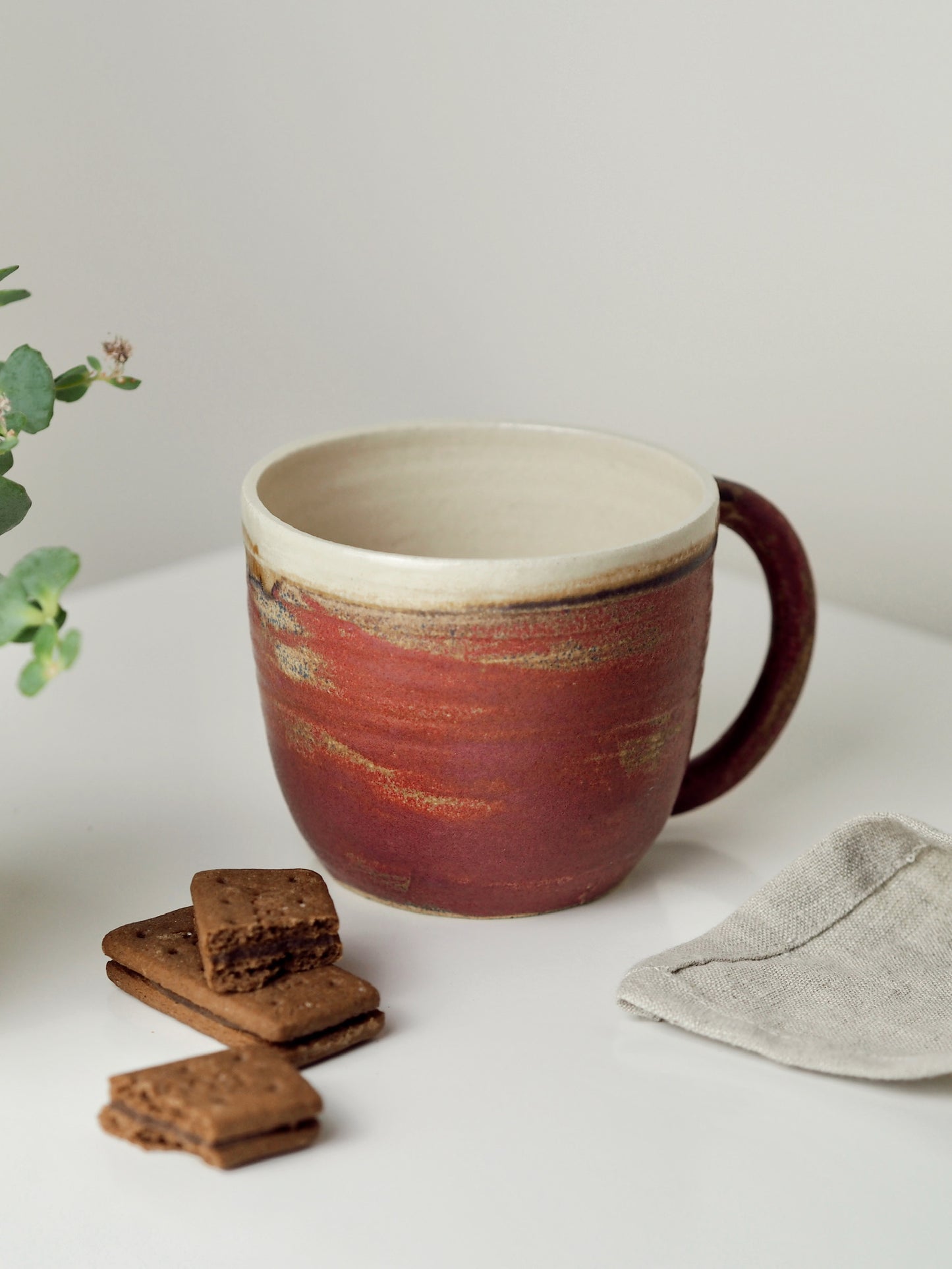 Charlotte Manser matt pink ceramic mug.