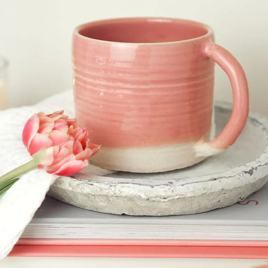 Ceramic Handmade 'Candy Floss Pink' Mug 300ml