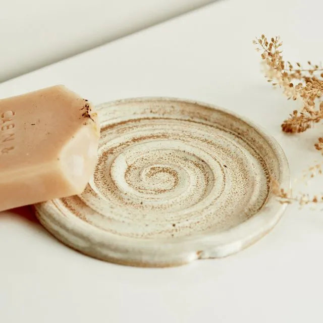 Charlotte Manser Cream Ceramic Soap Dish