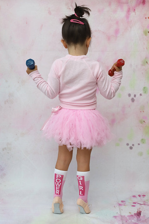 Girl Power Socks for Kids Pink