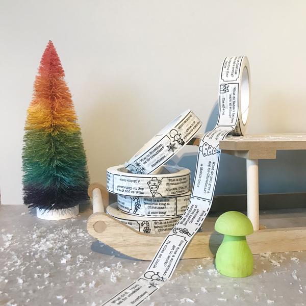 Christmas Paper Tape Recycled