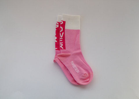 Girl Power Socks for Kids Pink