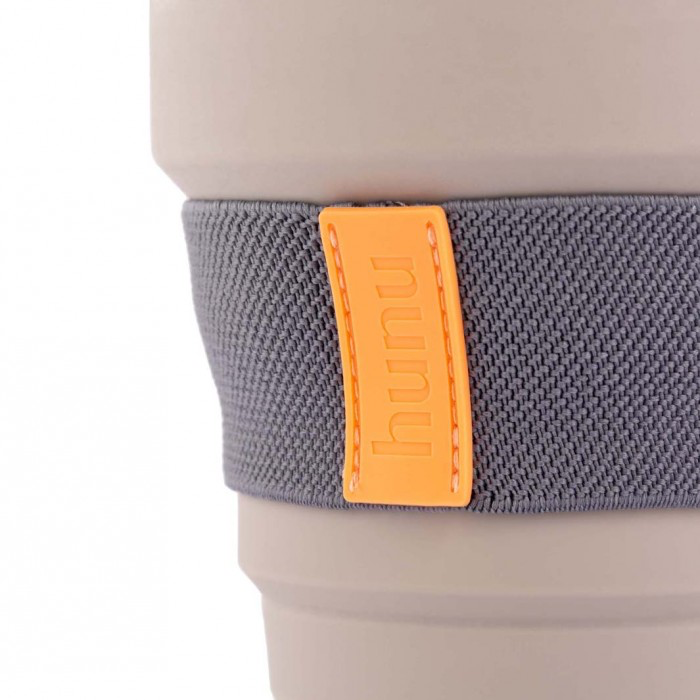 Collapsible silicone cup in charcoal 12oz