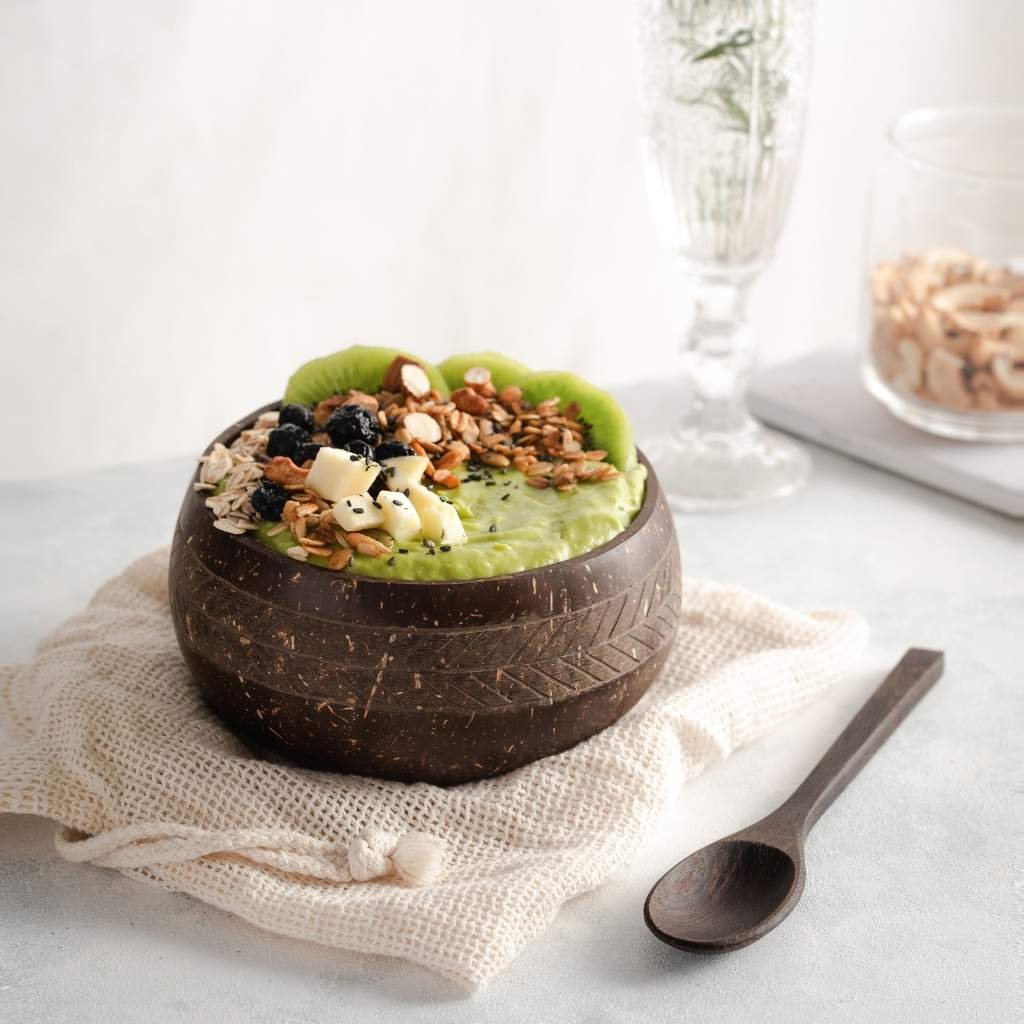 Coconut Bowl & Spoon Combo Set (Multiple designs available)