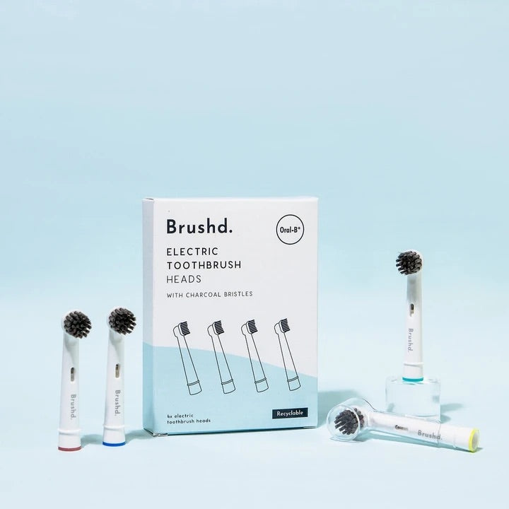 Oral-b Recyclable Electric Toothbrush Head Charcoal Bristles