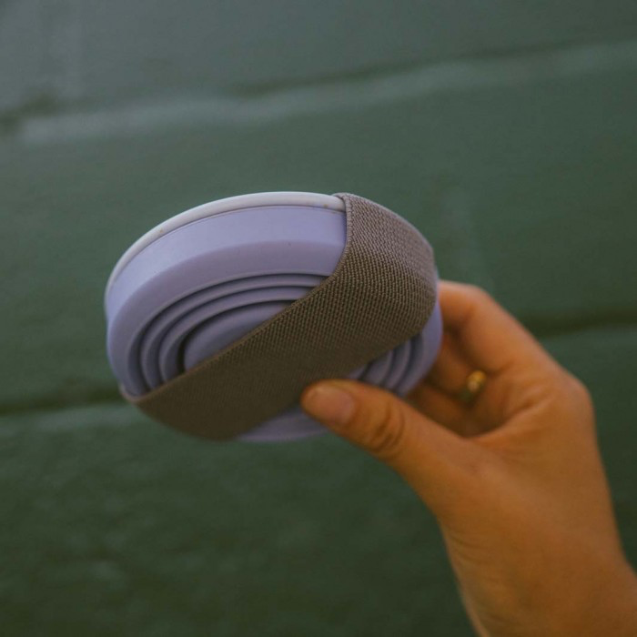 Collapsible silicone cup in lavender 12oz