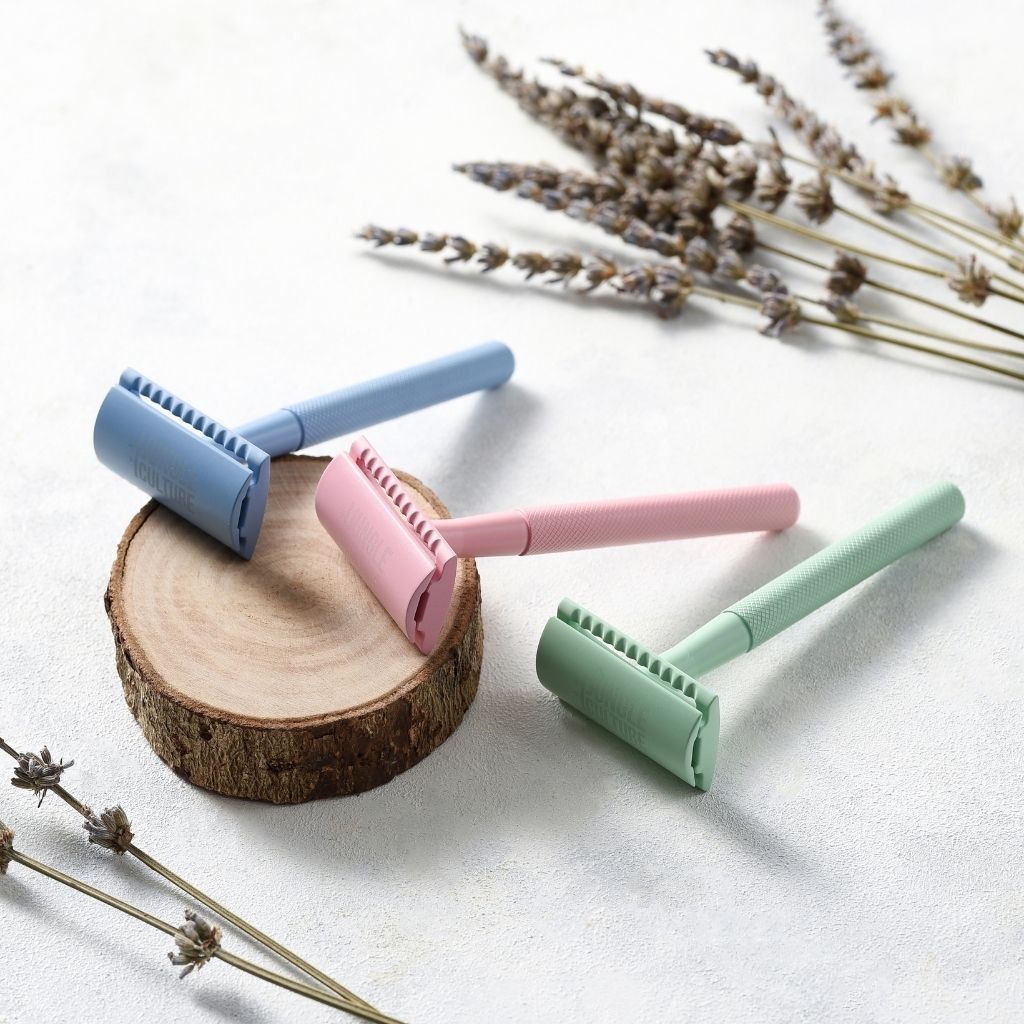 Reusable Safety Razor for Women & Men | Eco-Friendly Zero Waste Razors w/ Travel Bag