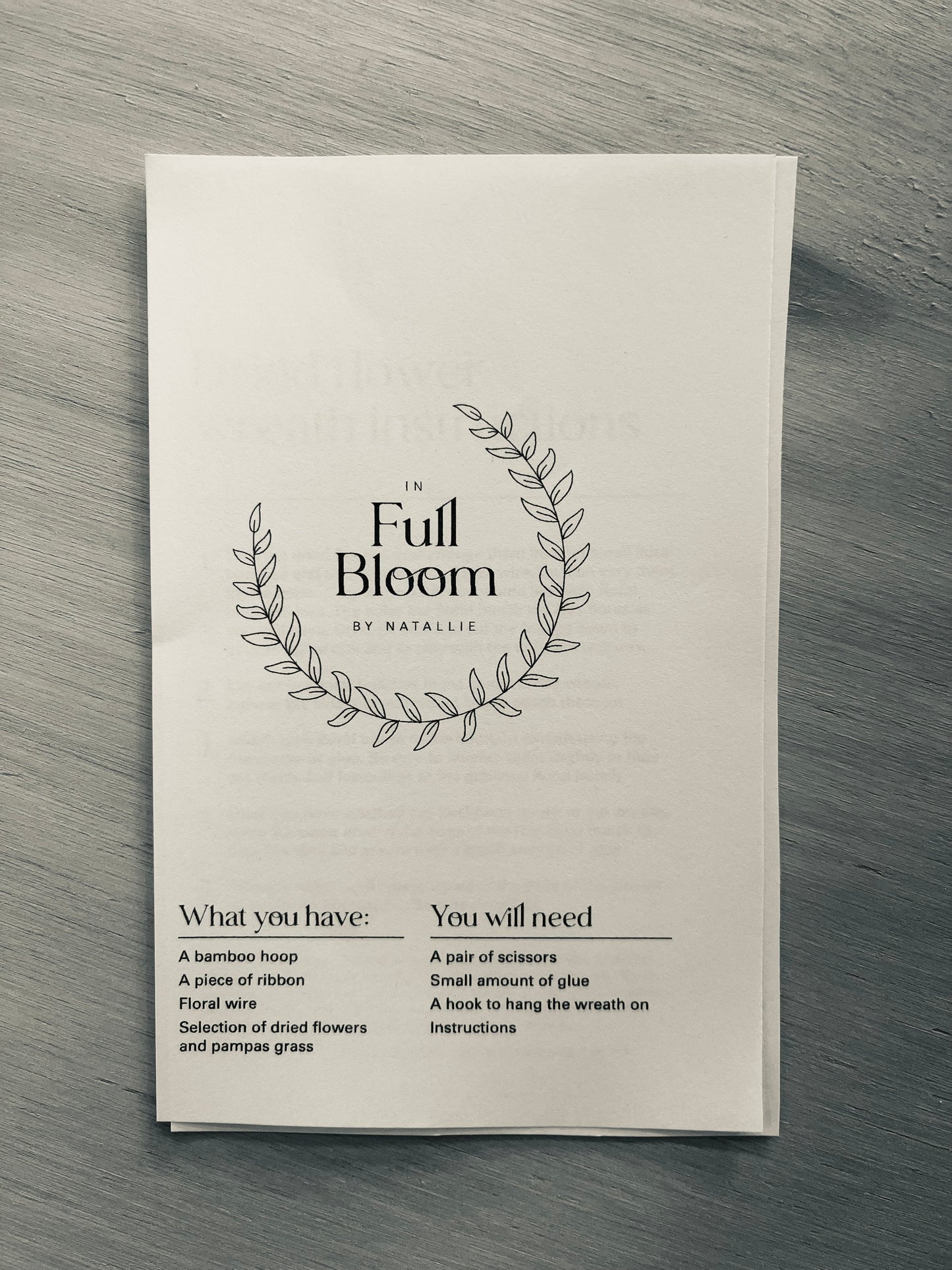 Dried Flower Wreath Making Kit