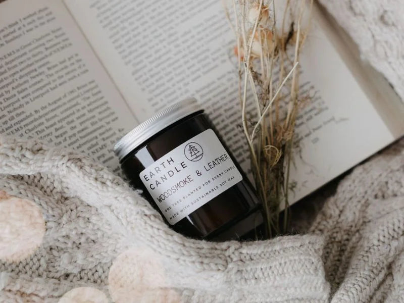 Woodsmoke + Leather Candle