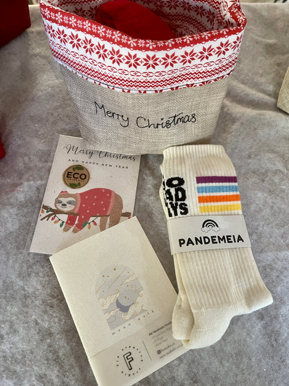 Cosy Toes Socks & Notebook Reusable Gift Bag