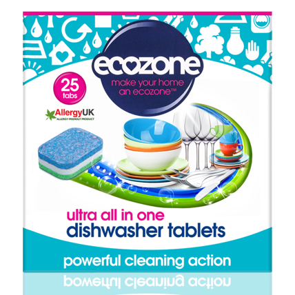 Box of 25 eco friendly dishwasher tablets