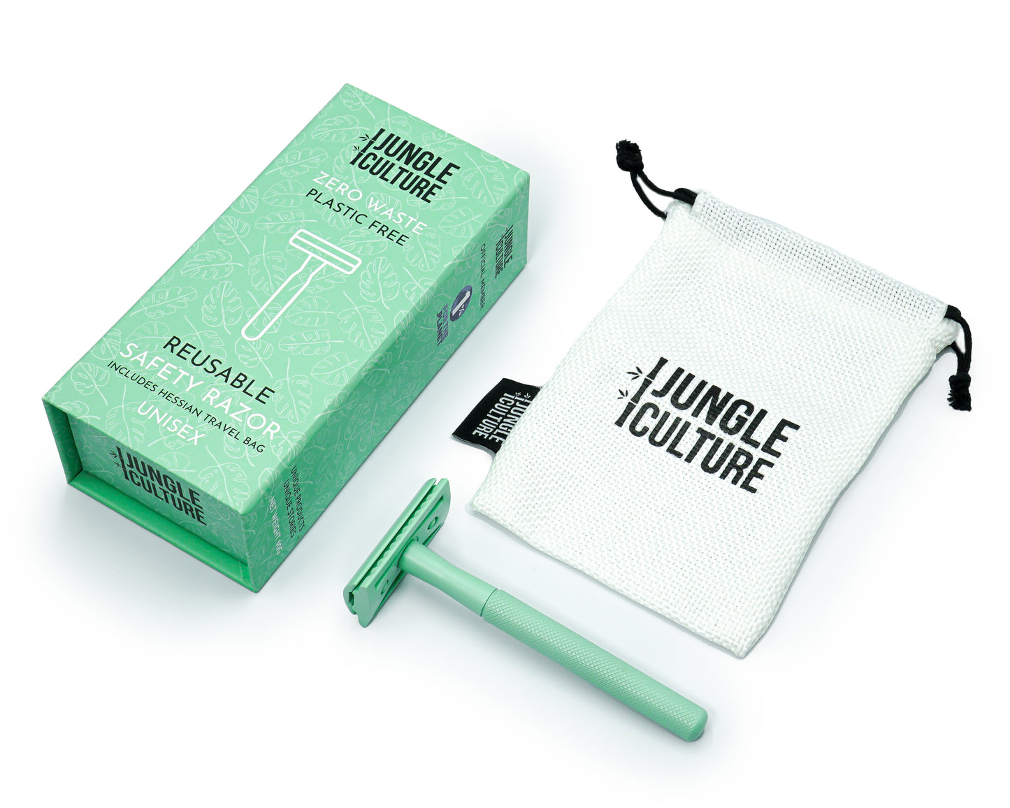 Reusable Safety Razor for Women & Men | Eco-Friendly Zero Waste Razors w/ Travel Bag