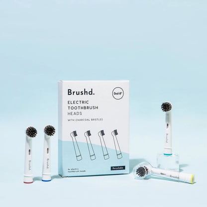 Oral-b Recyclable Electric Toothbrush Head Charcoal Bristles