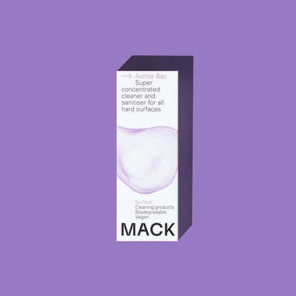 Box of Mack bio-pod concentrate sanitiser