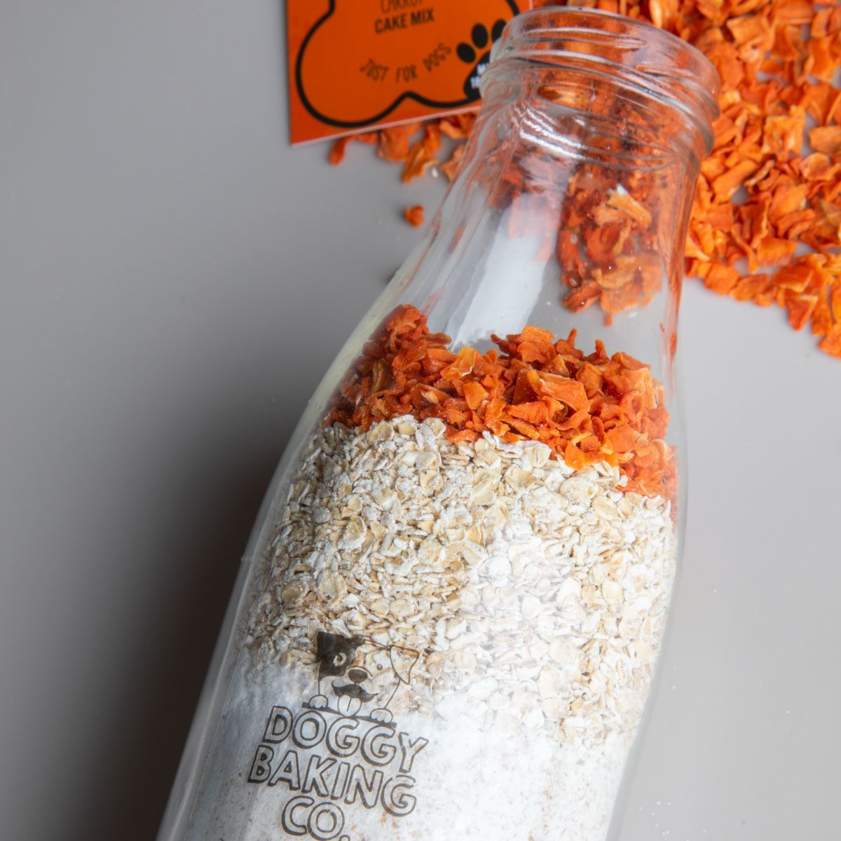 Paw-licking Carrot Cake Doggy Baking Co Cake Mix in a Bottle