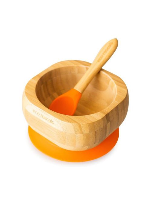 Bamboo Suction Bowl & Spoon Set